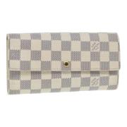 Pre-owned Canvas wallets Louis Vuitton Vintage , White , Dames