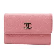 Pre-owned Leather wallets Chanel Vintage , Pink , Dames