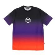 Gradient Logo T-Shirt Zwart/Rood Dolly Noire , Multicolor , Heren