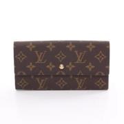 Pre-owned Canvas wallets Louis Vuitton Vintage , Brown , Dames