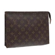 Pre-owned Canvas pouches Louis Vuitton Vintage , Brown , Dames