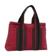 Pre-owned Canvas handbags Hermès Vintage , Red , Dames