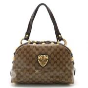 Pre-owned Canvas handbags Gucci Vintage , Brown , Dames