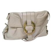 Pre-owned Leather shoulder-bags Bvlgari Vintage , Gray , Dames