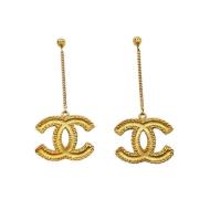 Pre-owned Fabric earrings Chanel Vintage , Yellow , Dames