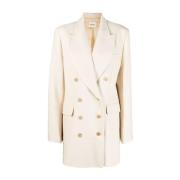 Off-White Double-Breasted Blazer Khaite , Beige , Dames