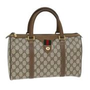 Pre-owned Leather handbags Gucci Vintage , Beige , Dames