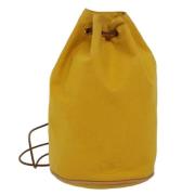 Pre-owned Canvas shoulder-bags Hermès Vintage , Yellow , Dames