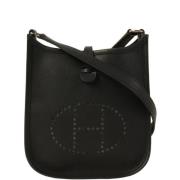 Pre-owned Canvas shoulder-bags Hermès Vintage , Black , Dames