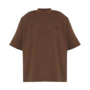 Chocoladebruin Wafelgebreid T-shirt The Attico , Brown , Dames