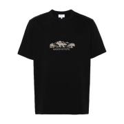 Zwarte T-shirts en Polos Maison Kitsuné , Black , Heren