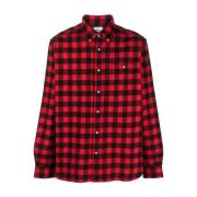 Geruite Overhemd Rood Tartan Patroon Woolrich , Red , Heren