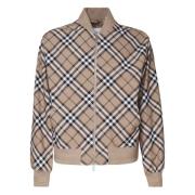 Vintage Check Bomberjack Burberry , Beige , Heren