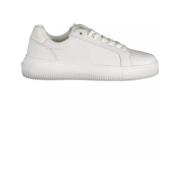 Elegante witte sportsneakers met veters Calvin Klein , White , Dames