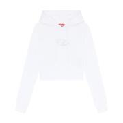 Witte hoodie met uitsnijdingen Diesel , White , Dames