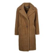 Shearling Teddy Coat Michael Kors , Brown , Dames