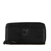 Pre-owned Leather wallets Louis Vuitton Vintage , Black , Dames