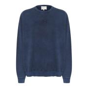 Geborduurde Logo Sweatshirt Donkerblauw My Essential Wardrobe , Blue ,...