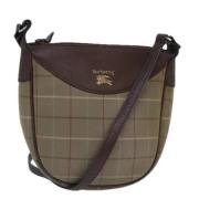 Pre-owned Canvas shoulder-bags Burberry Vintage , Beige , Dames