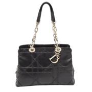 Pre-owned Leather totes Dior Vintage , Black , Dames