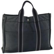 Pre-owned Canvas handbags Hermès Vintage , Black , Dames