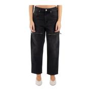 Zwarte Straight Jeans Update voor Vrouwen Isabel Marant Étoile , Black...