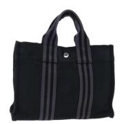 Pre-owned Canvas handbags Hermès Vintage , Black , Dames