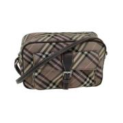 Pre-owned Nylon shoulder-bags Burberry Vintage , Brown , Dames