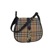 Pre-owned Canvas shoulder-bags Burberry Vintage , Beige , Dames