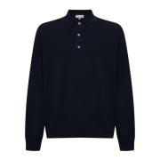 Luxe Wol Lange Mouw Polo Studio Nicholson , Blue , Heren