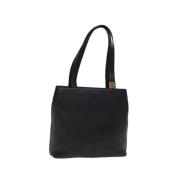 Pre-owned Leather shoulder-bags Burberry Vintage , Black , Dames