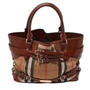 Pre-owned Leather shoulder-bags Burberry Vintage , Brown , Dames