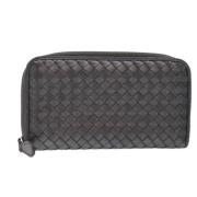 Pre-owned Leather wallets Bottega Veneta Vintage , Gray , Dames