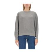 Sweatshirt met vossenpatch Maison Kitsuné , Gray , Dames