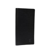 Pre-owned Leather wallets Louis Vuitton Vintage , Black , Dames