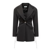 Elegant Button-Up Blazer Giuseppe Di Morabito , Black , Dames