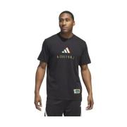 Logo Grafisch T-shirt Adidas , Black , Heren