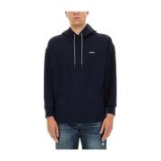 Logo Sweatshirt, Comfortabel en Stijlvol Boss , Blue , Heren