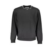 Contrast Ronde Hals Sweatshirt Calvin Klein , Black , Heren