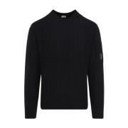 Zwart Crew Neck Gebreide kleding C.p. Company , Black , Heren