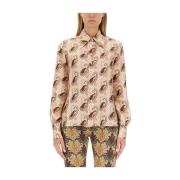 Luxe Paisley Print Zijden Overhemd Etro , Multicolor , Dames