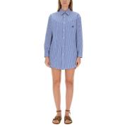 Oversized Katoenen Overhemdjurk Etro , Blue , Dames