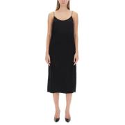 Midi Jurk met Logobanden Michael Kors , Black , Dames