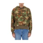 Stijlvolle Camo Hoodie voor Mannen Moschino , Green , Heren