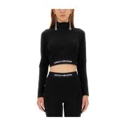 Aansluitende Longsleeve Top Paco Rabanne , Black , Dames