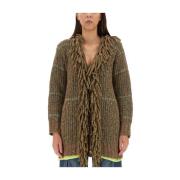 V-hals Wolmix Vest voor Vrouwen Stella McCartney , Green , Dames