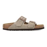 Suède Casual Slippers voor Mannen Birkenstock , Beige , Heren