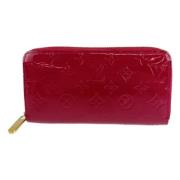 Pre-owned Leather wallets Louis Vuitton Vintage , Red , Dames