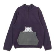 Hoge Hals Sweatshirt Peeking Nerm Paars/grijs Ripndip , Purple , Heren