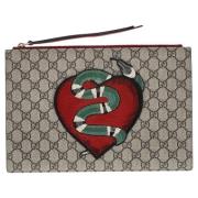 Pre-owned Canvas clutches Gucci Vintage , Red , Dames